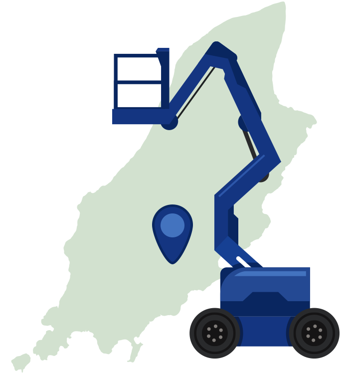 Hoistline products and services over Isle of Man map
